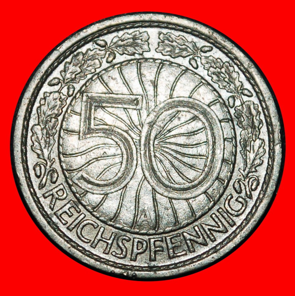  Ⰶ EAGLE (1927-1938): GERMANY ★ 50 PFENNIGS 1931A UNCOMMON PRUSSIA!★LOW START ★ NO RESERVE!   