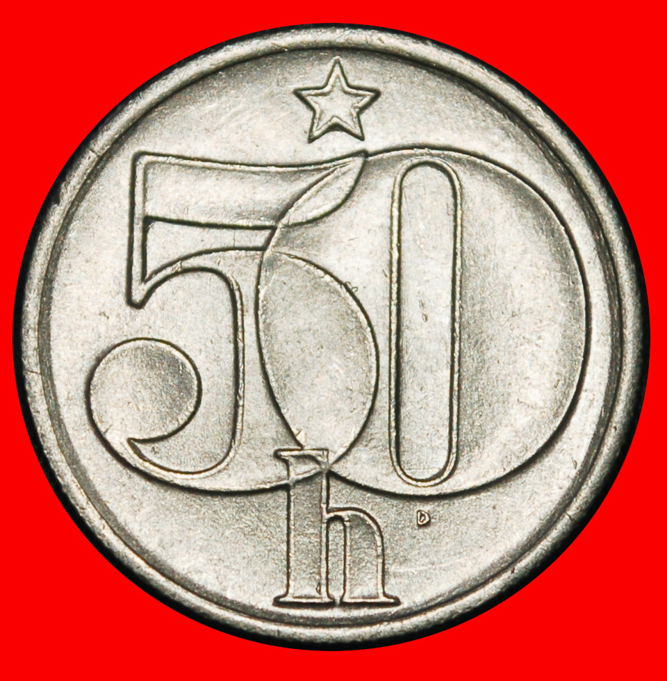  Ⰶ COMMUNISM (1977-1990): CZECHOSLOVAKIA ★ 50 HELLER 1982 DIE I! MINT LUSTRE!★LOW START ★ NO RESERVE!   