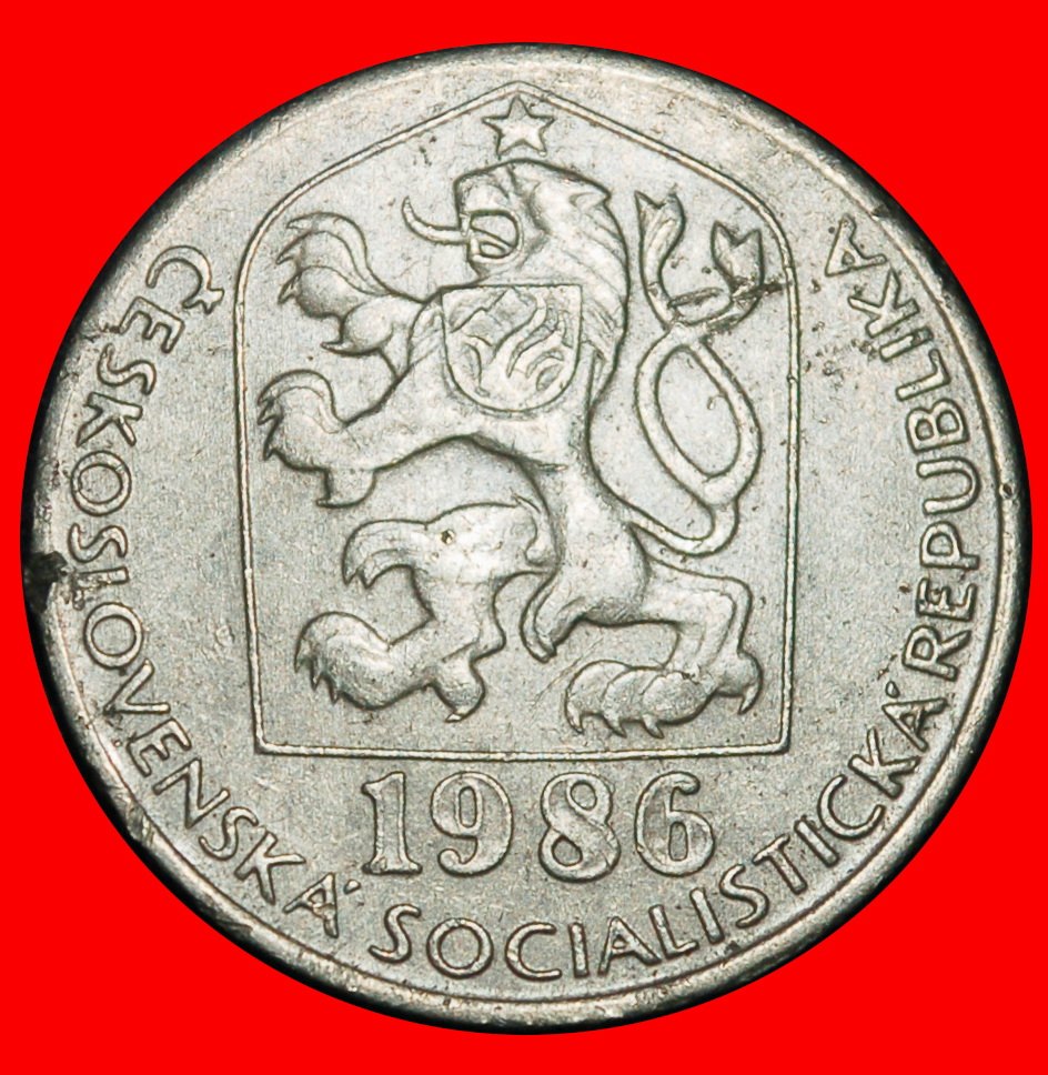  Ⰶ COMMUNISM (1977-1990): CZECHOSLOVAKIA ★ 50 HELLER 1986 DIE II LION!★LOW START ★ NO RESERVE!   