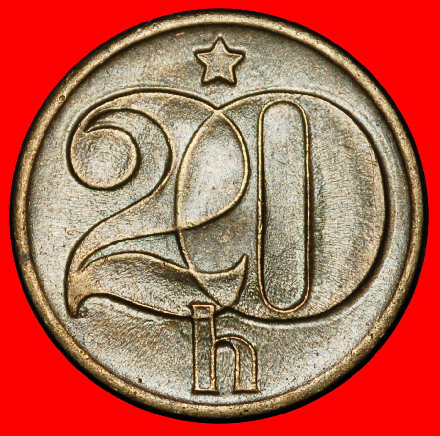 Ⰶ COMMUNIST LION (1972-1990): CZECHOSLOVAKIA ★ 20 HELLERS 1972 DIES I+A! ★LOW START ★ NO RESERVE!   