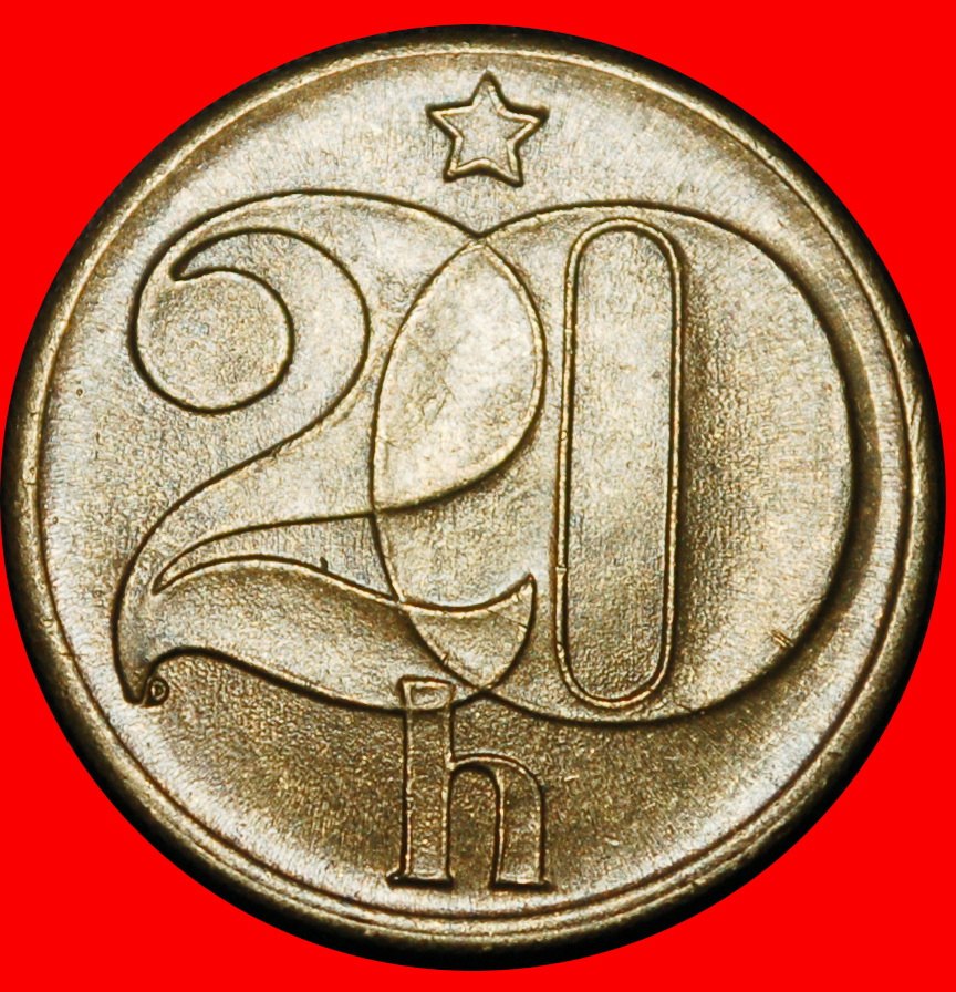  Ⰶ COMMUNIST LION (1972-1990): CZECHOSLOVAKIA ★ 20 HELLERS 1982 DIES I+B!  ★LOW START ★ NO RESERVE!   