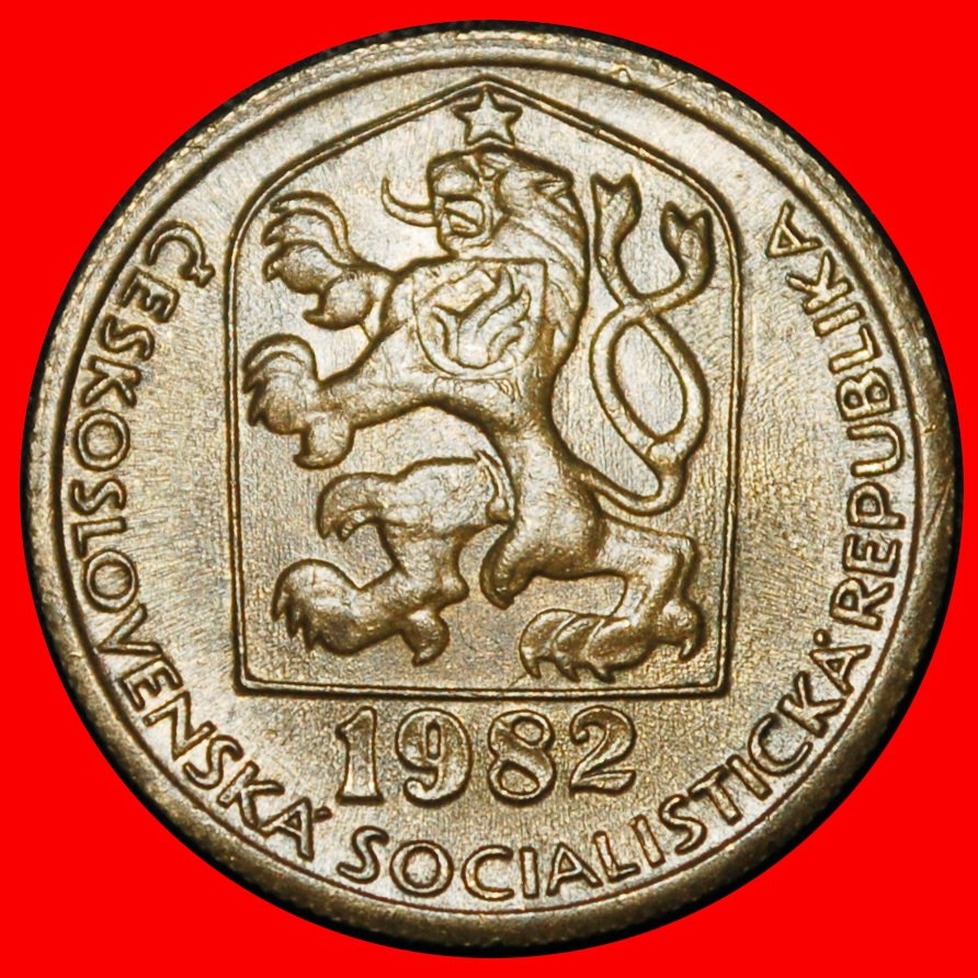  Ⰶ COMMUNIST LION (1972-1990): CZECHOSLOVAKIA ★ 20 HELLERS 1982 DIES I+B!  ★LOW START ★ NO RESERVE!   