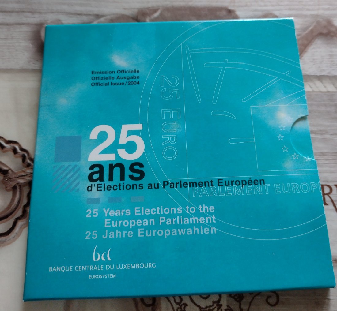  Silbermünze Luxemburg, 25€ - 25 Jahre Wahlen zum Europaparlament   