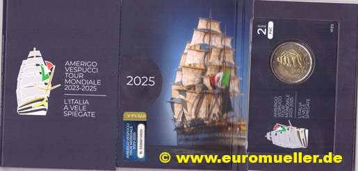 Italien 2 Euro Gedenkmünze 2025...Amerigo Vespucci...bu. in CC   