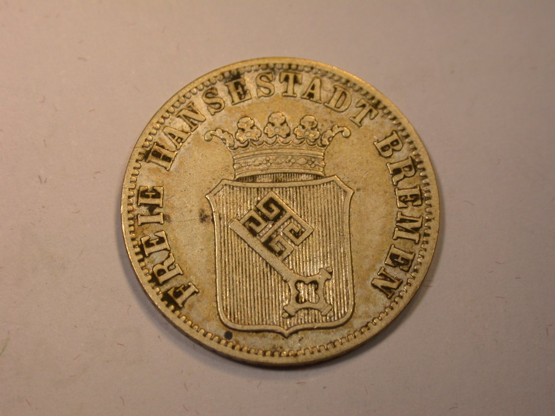  J24  Bremen 12 Groten 1860 in ss   Silber   Originalbilder   
