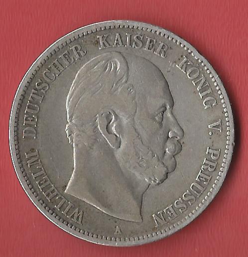  5 Mark Preussen 1874 A Koblenzer Muenzen Studio Münzankauf Koblenz Frank Maurer AL180   