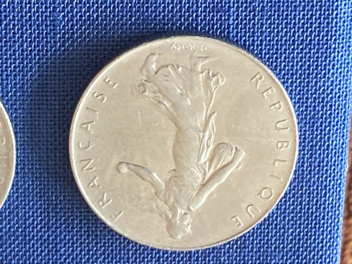  Münze Umlaufmünze Frankreich 1 Franc 1977   
