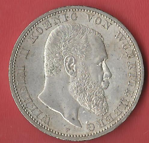  5 Mark Wuerttemberg 1913 Koblenzer Muenzen Studio Münzankauf Koblenz Frank Maurer AL183   