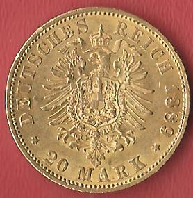 20 Mark Wilhelm II 1889 vz Gold Koblenzer Muenzen Studio Münzankauf Koblenz Frank Maurer AL188   