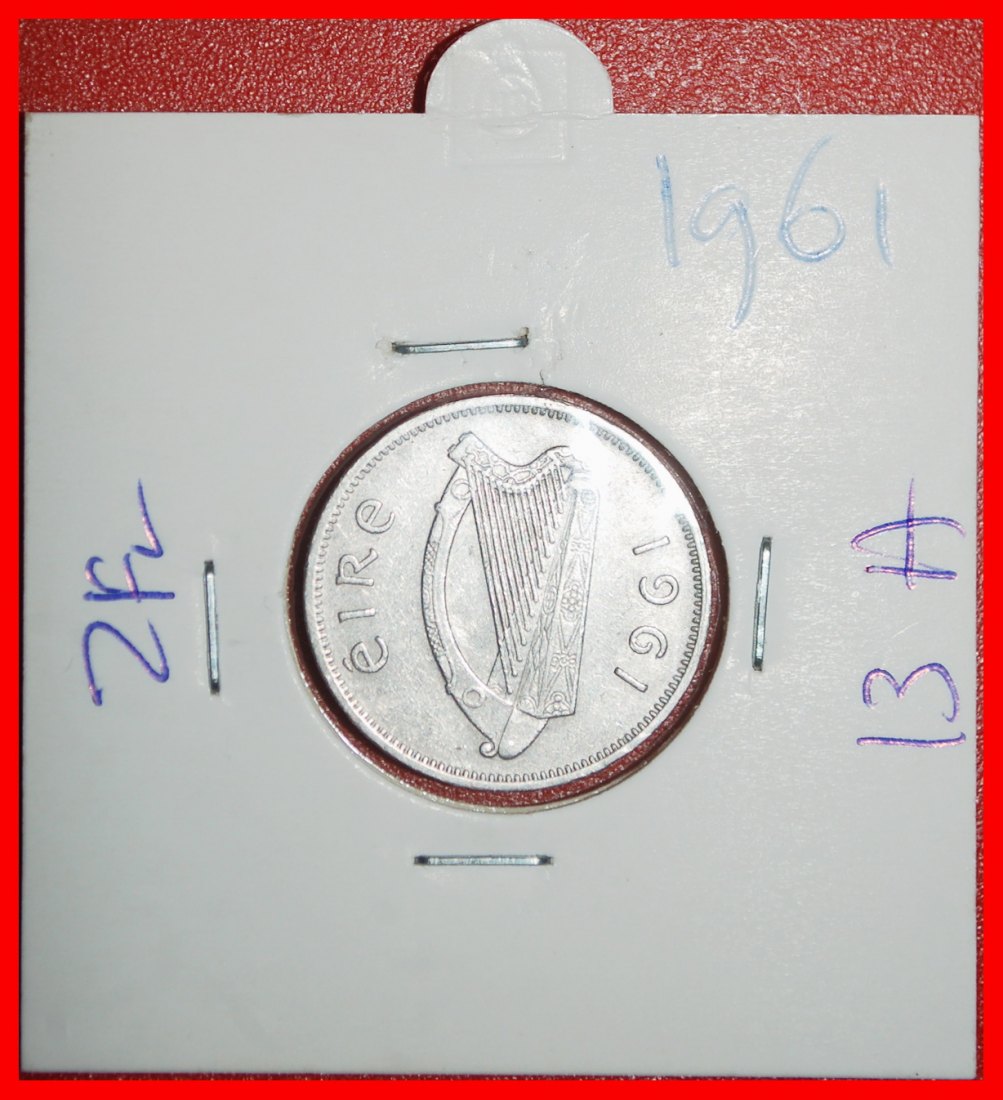  Ⰶ GROSSBRITANNIEN  (1942-1969): IRLAND ★ 6 PENCE 1961 IRISCHER WOLFSHUND! IN PACKUNG★OHNE VORBEHALT!   