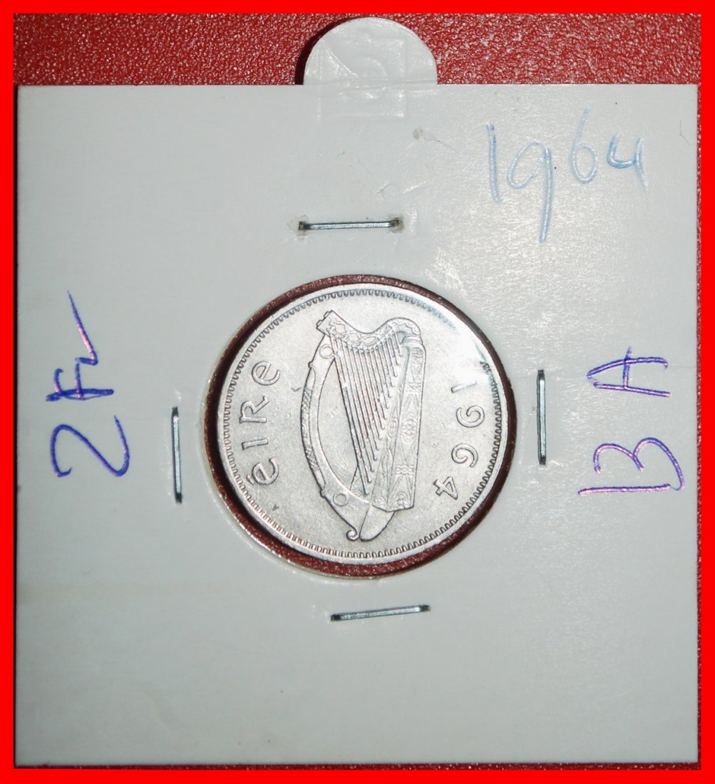  Ⰶ GROSSBRITANNIEN  (1942-1969): IRLAND ★ 6 PENCE 1964 IRISCHER WOLFSHUND! IN PACKUNG★OHNE VORBEHALT!   