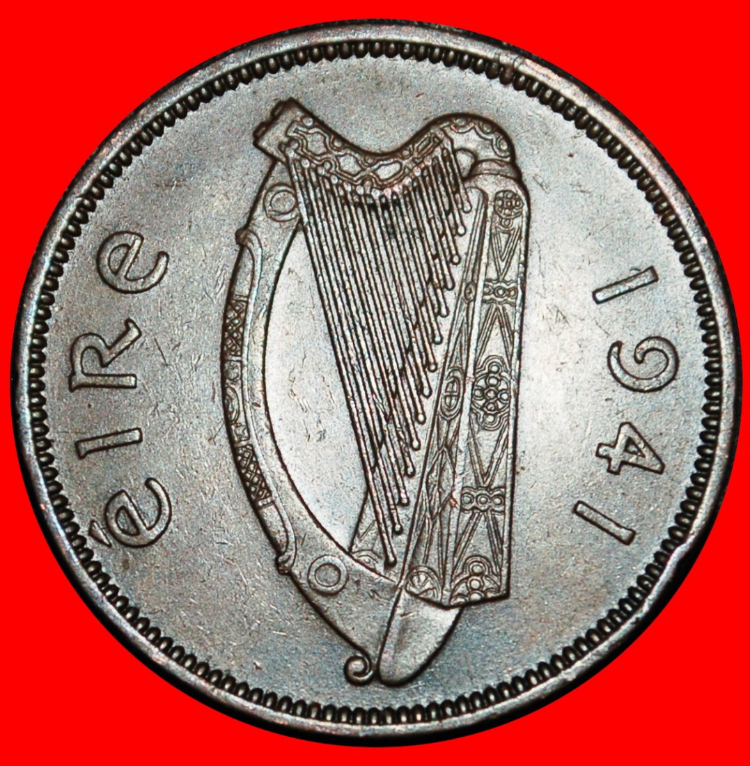  Ⰶ GROSSBRITANNIEN (1939-1967): IRLAND ★ 1/2 PENNY 1941! KRIEGSZEIT (1939-1945)★OHNE VORBEHALT!   