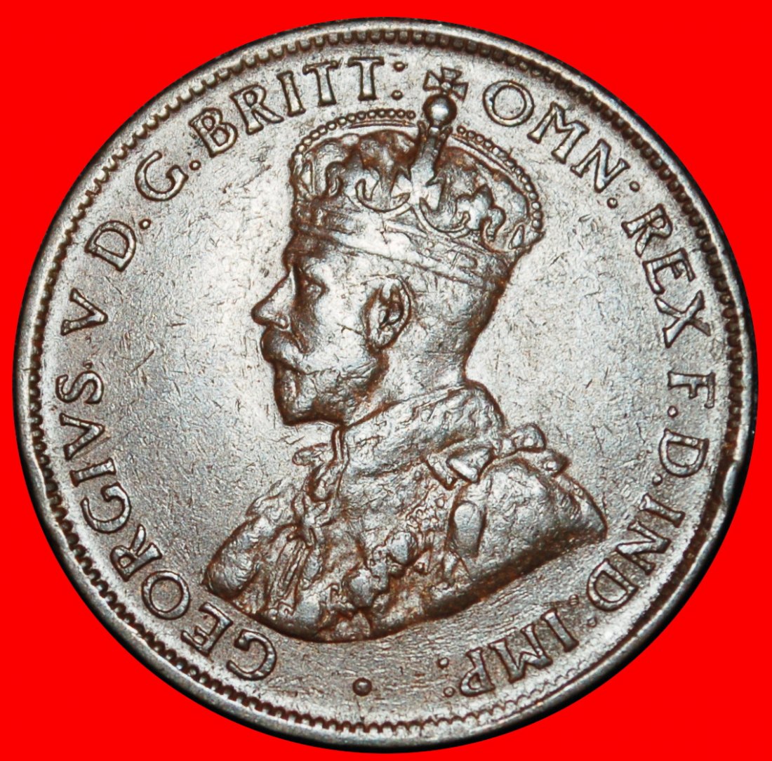  Ⰶ GEORG V. (1911-1936): AUSTRALIEN ★ 1/2 PENNY 1936 MIT INDIEN!★OHNE VORBEHALT!   