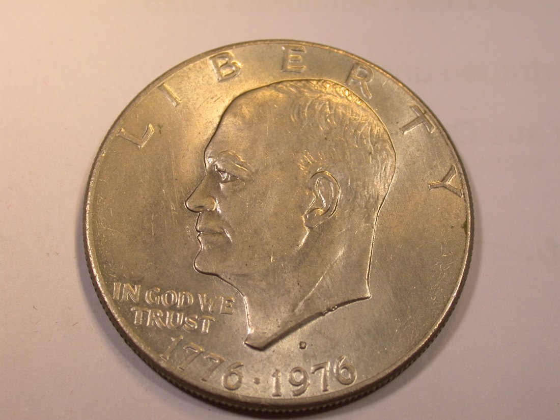  J05  USA  1 Dollar Eisenhower 1976 in f.ST  !!   Originalbilder   