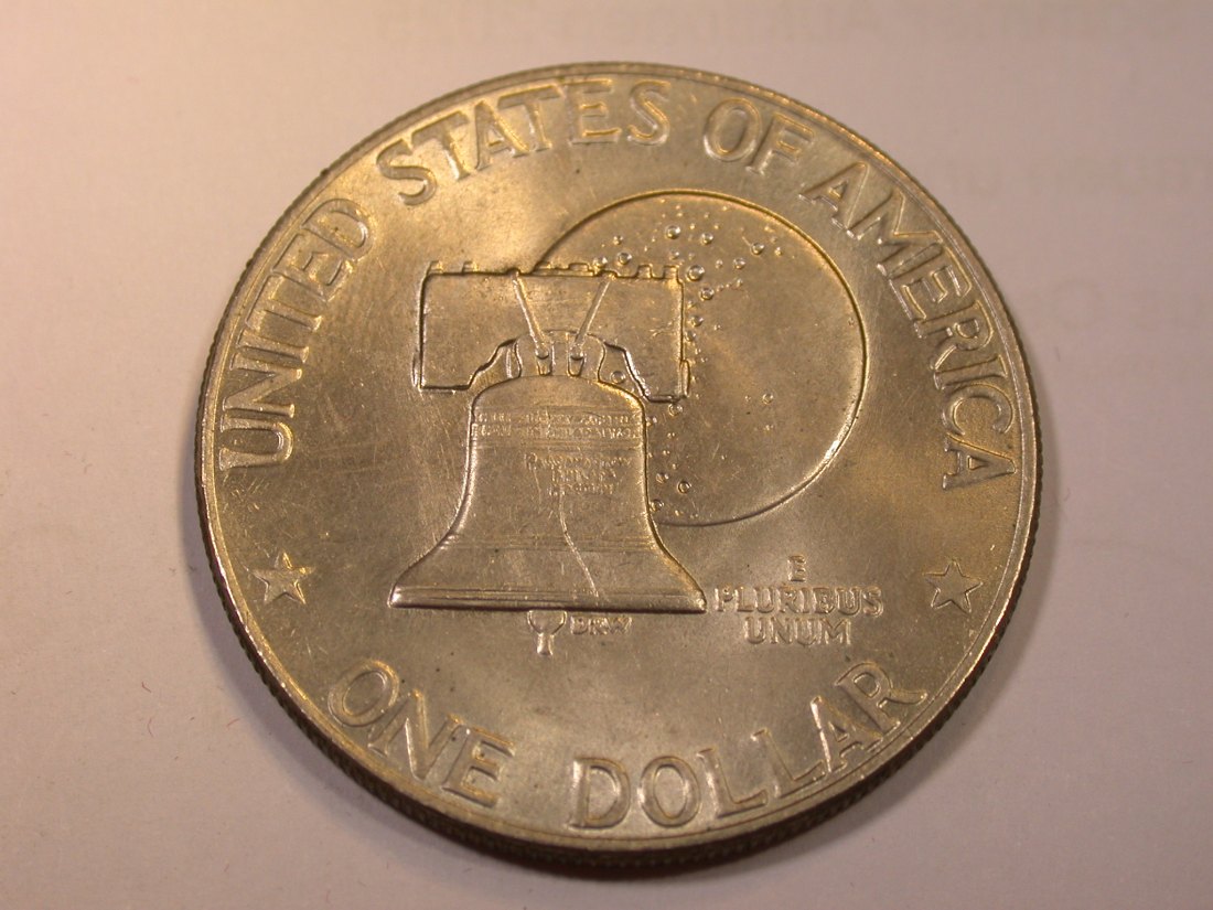  J05  USA  1 Dollar Eisenhower 1976 in f.ST  !!   Originalbilder   