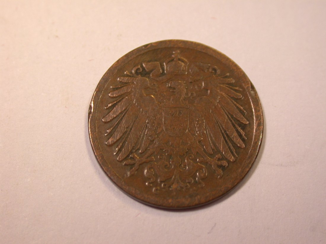  J05  KR  1 Pfennig  1897 G in f.ss    Originalbilder   