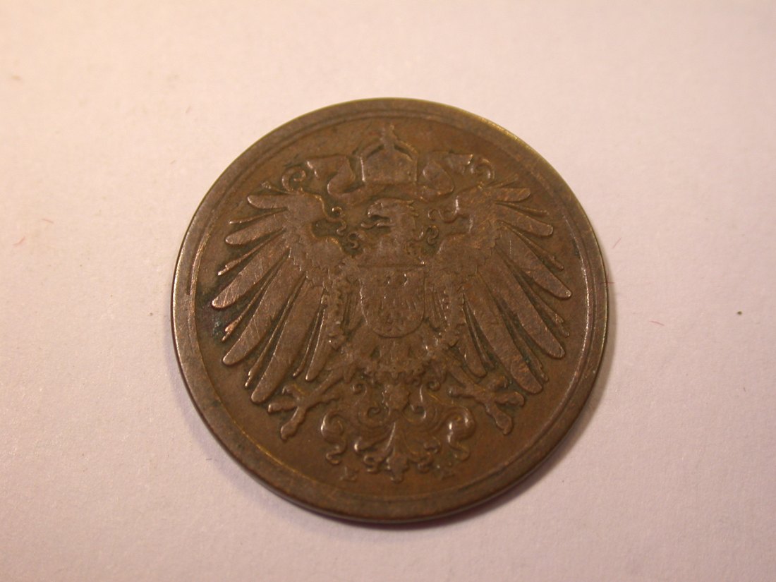  J05  KR  1 Pfennig  1899 E in f.ss     Originalbilder   