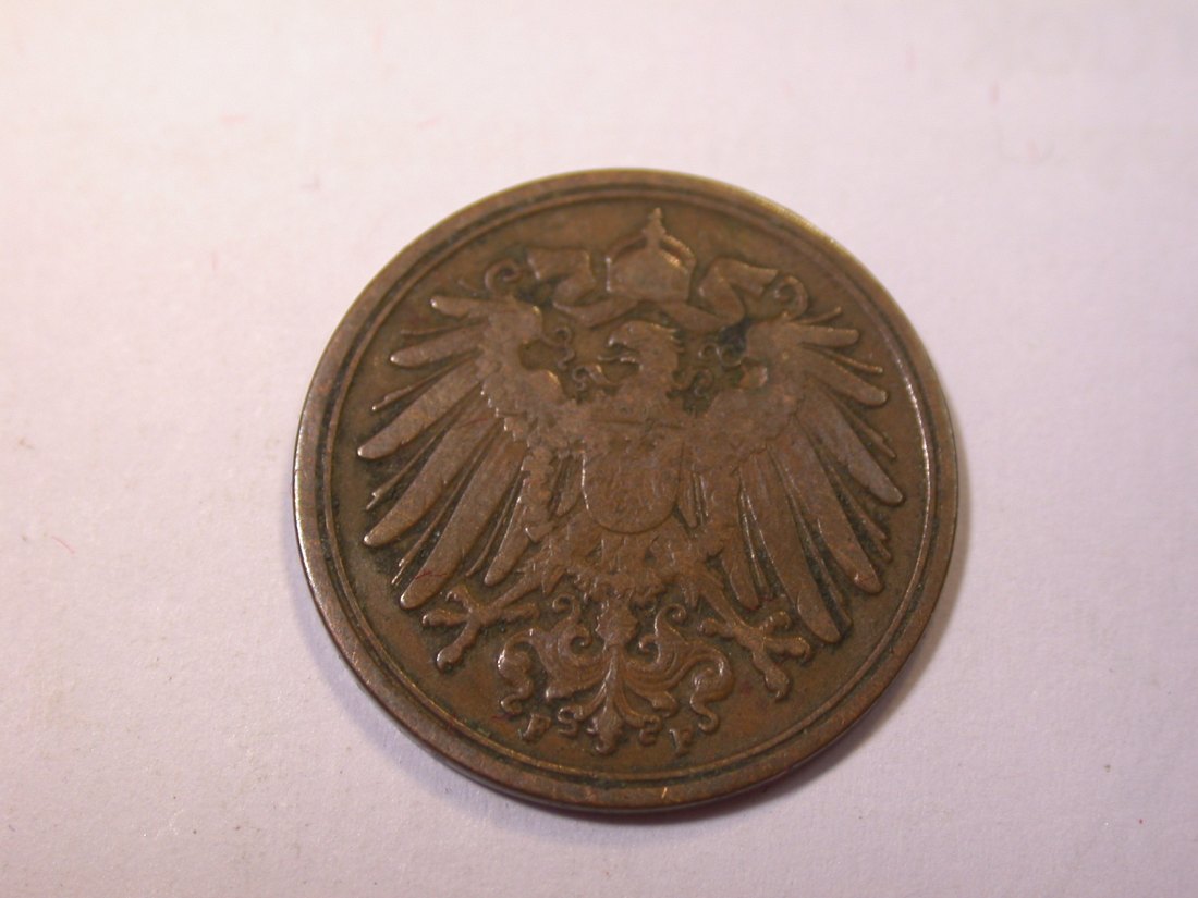  J05  KR  1 Pfennig  1902 F in ss   Originalbilder   