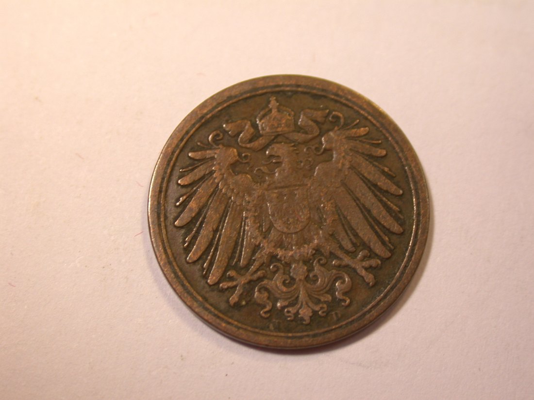  J05  KR  1 Pfennig  1903 D in ss    Originalbilder   