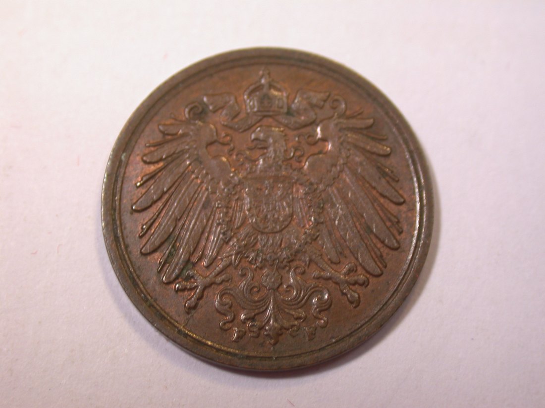  J05  KR  1 Pfennig  1906 F in ss-vz   Originalbilder   