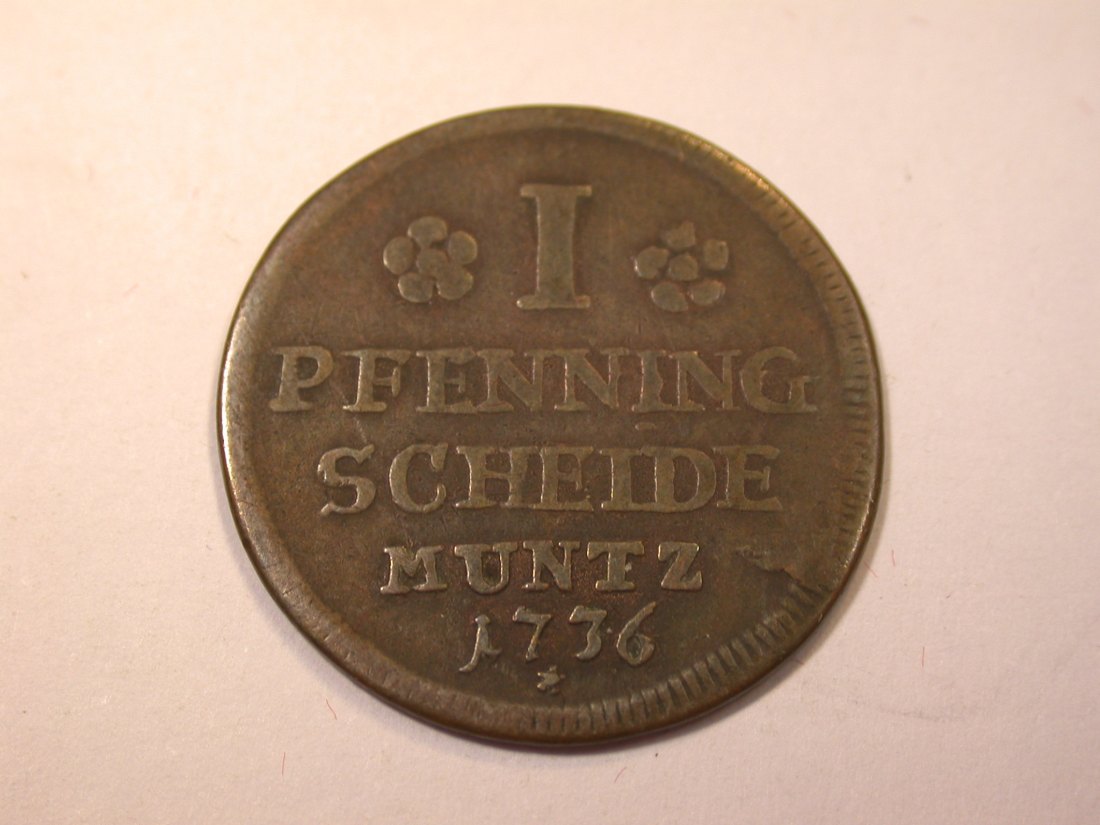  J05  Braunschweig-Wolfenbüttel  1 Pfennig 1776 in ss   Originalbilder   