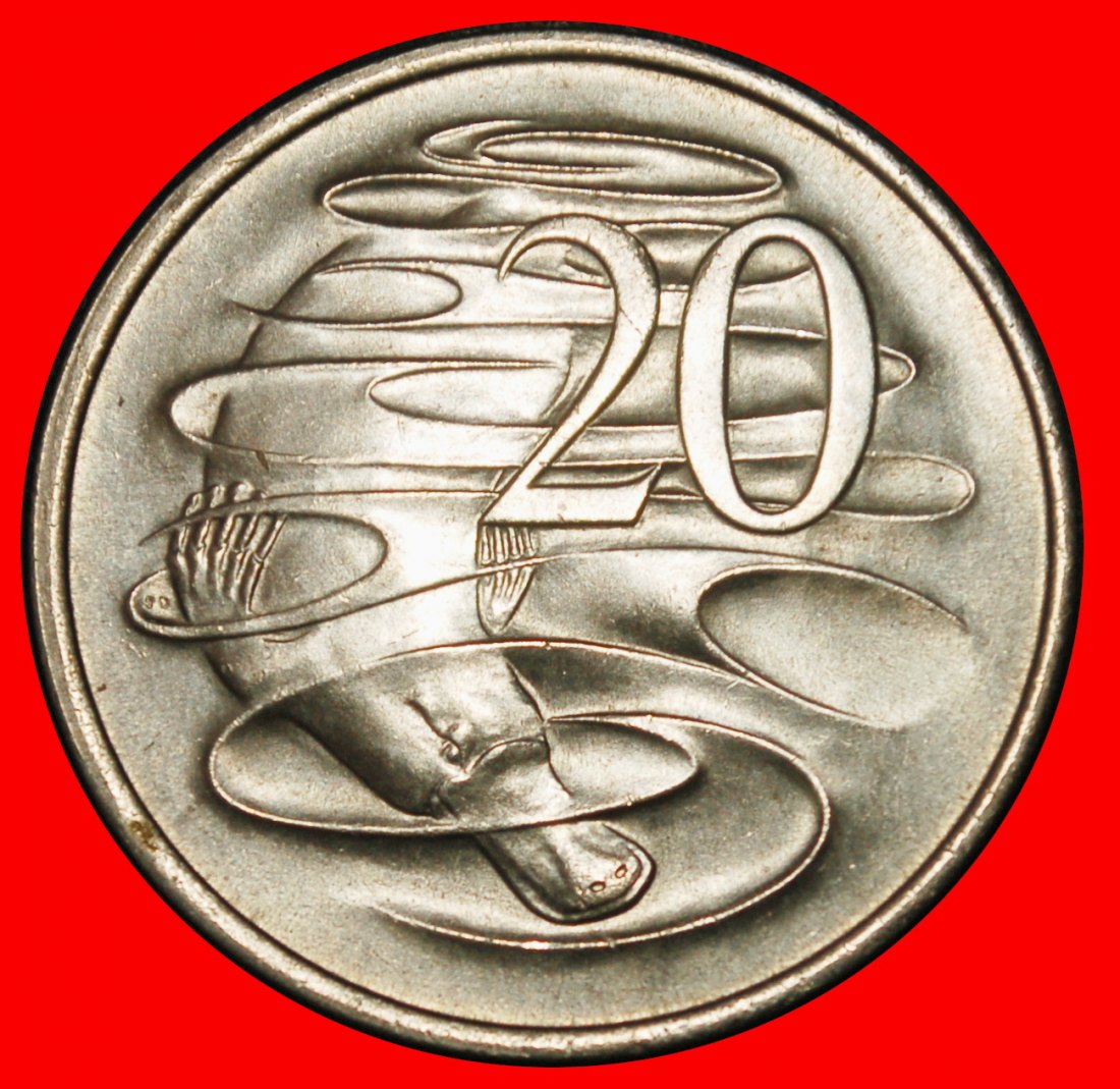  Ⰶ PLATYPUS (1966-2022): AUSTRALIA ★ 20 CENTS 1980 UNC ELIZABETH II (1953-2022)★LOW START★NO RESERVE!   