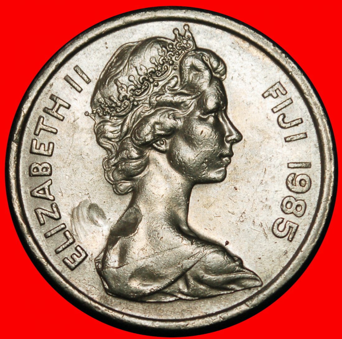  Ⰶ CACHALOT TOOTH 1969-1987:FIJI★20 CENTS 1985 UNCOMMON! ELIZABETH II 1953-2022★LOW START★NO RESERVE!   