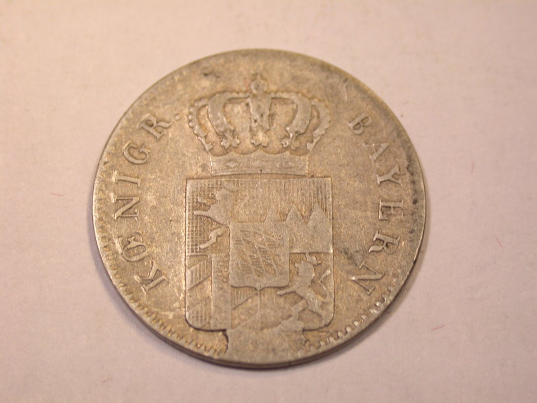  J06 Bayern  3 Kreuzer 1854 in f.ss   Originalbilder   