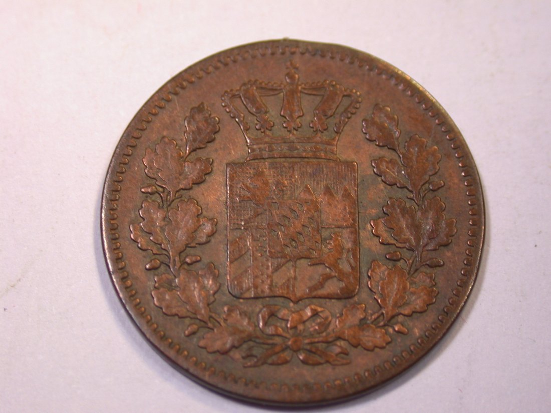  J06 Bayern  2 Pfennig 1858 in ss    Originalbilder   