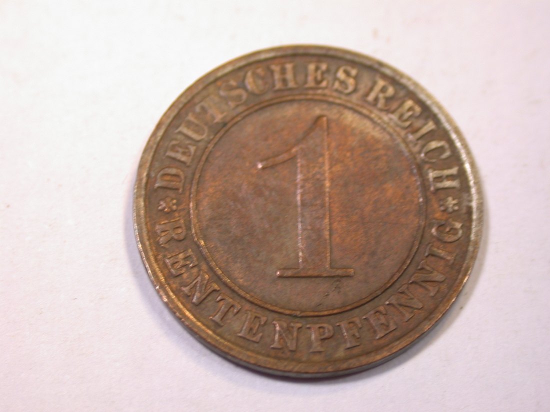 J06 Weimar 1 Renten-Pfennig 1923 G in ss Originalbilder
