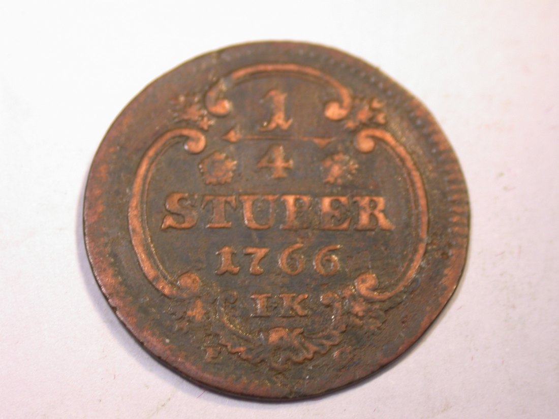  J06  Köln  1/4 Stuber 1766 in s-ss   Originalbilder   