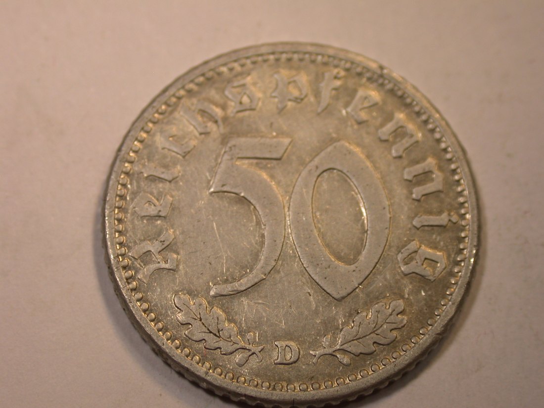  J06  3.Reich  50 Pfennig 1941 D in ss+    Originalbilder   