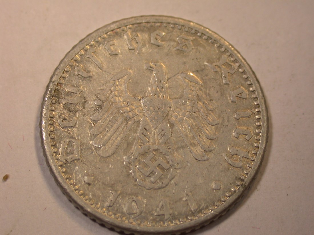  J06  3.Reich  50 Pfennig 1941 D in ss+    Originalbilder   