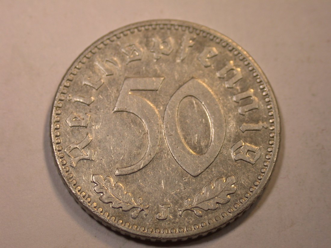 J06 3.Reich 50 Pfennig 1941 J in ss+ Originalbilder