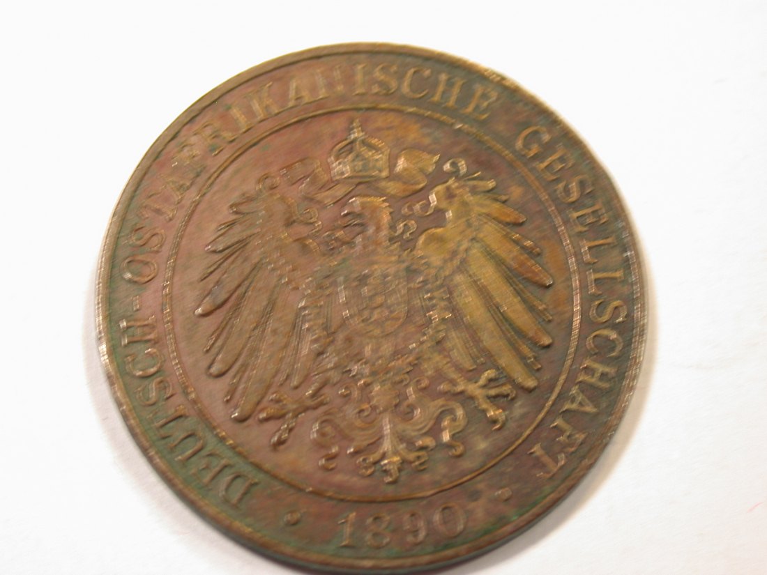  J06  Deutsch Ostafrika 1 Pesa 1890 in ss-vz     Originalbilder   