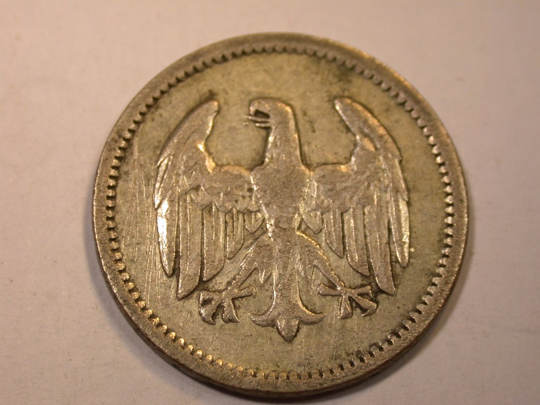  J06  Weimar  1 Mark 1924 A in f.ss   Silber    Originalbilder   