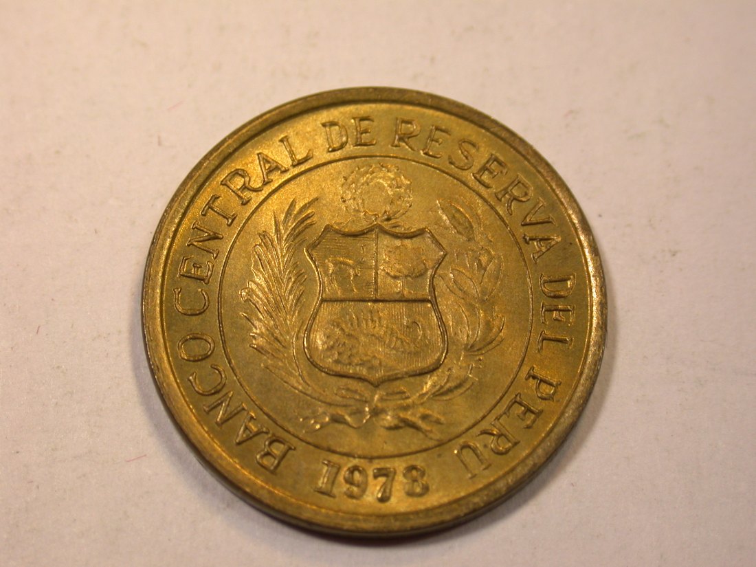  J06  Peru  1 Sol del Oro 1978 in ST    Originalbilder   