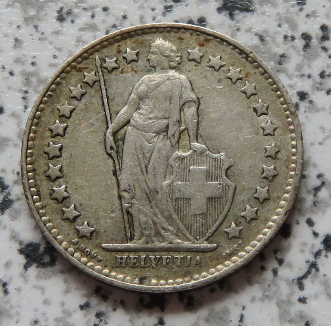  Schweiz 1/2 Franken 1944 B   