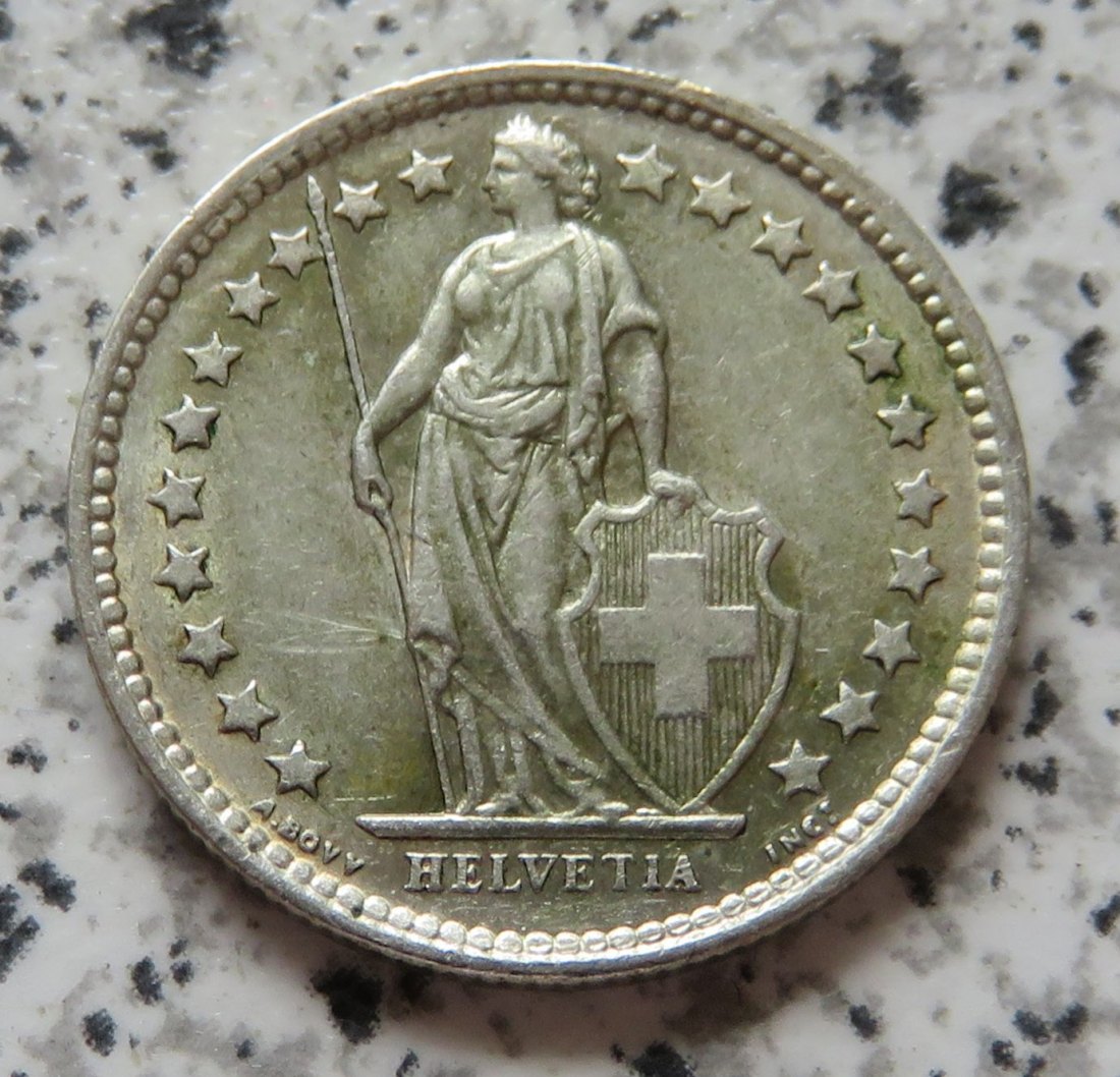  Schweiz 1/2 Franken 1957 B   