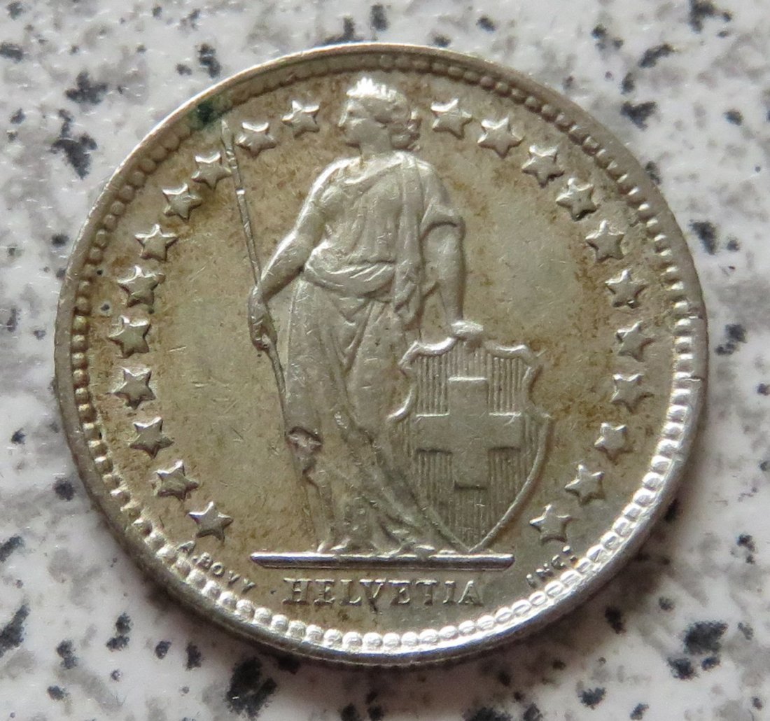  Schweiz 1/2 Franken 1959 B   