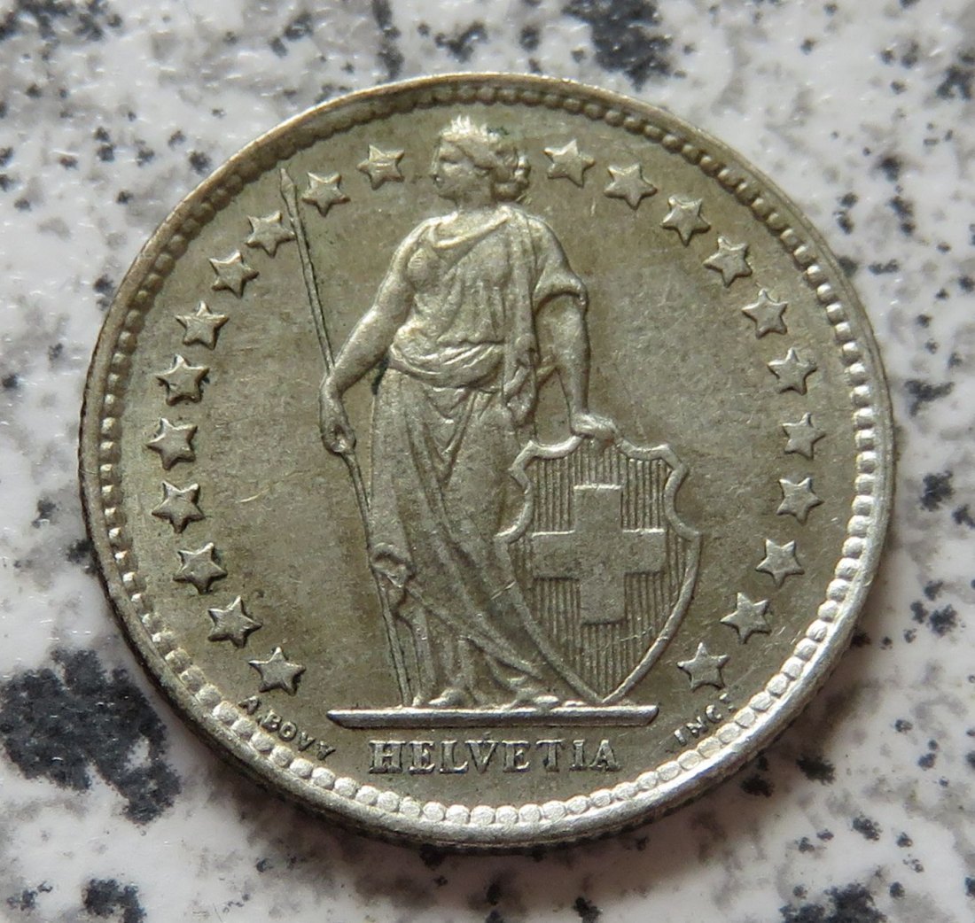  Schweiz 1/2 Franken 1961 B   