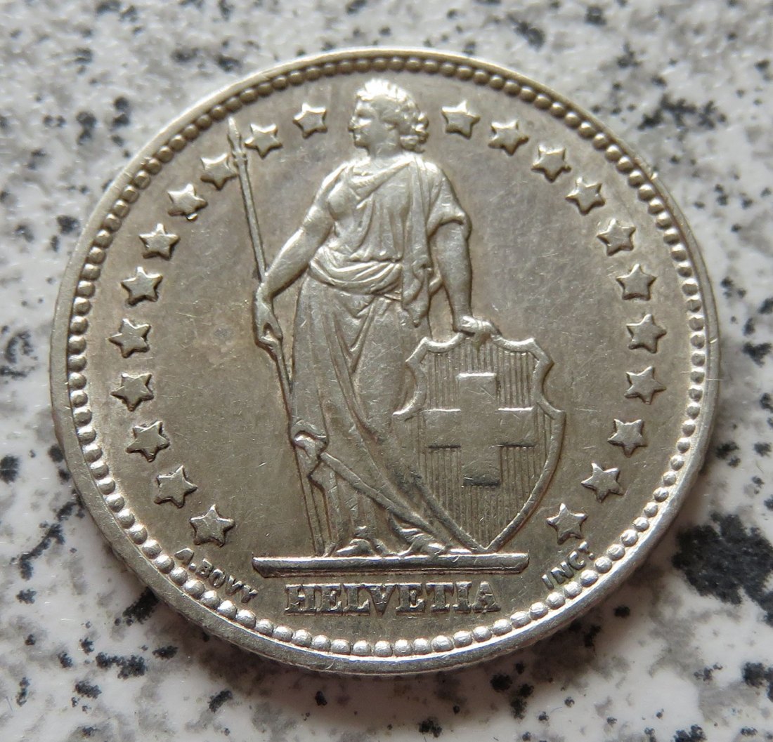  Schweiz 1 Franken 1958 B   