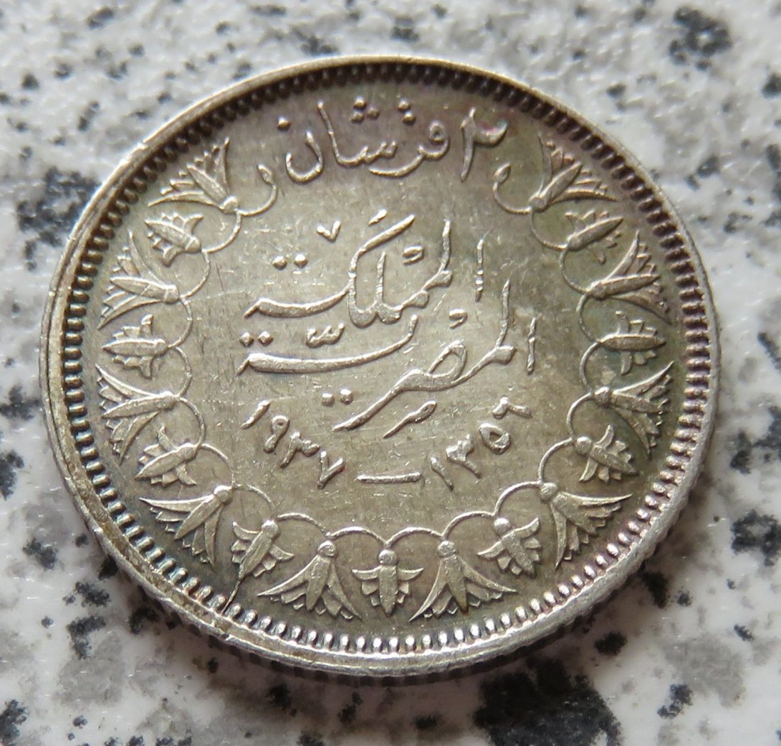  Ägypten 2 Piaster AH1356 (1937)   