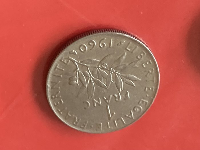  Münze Umlaufmünze Frankreich 1 Franc 1960   