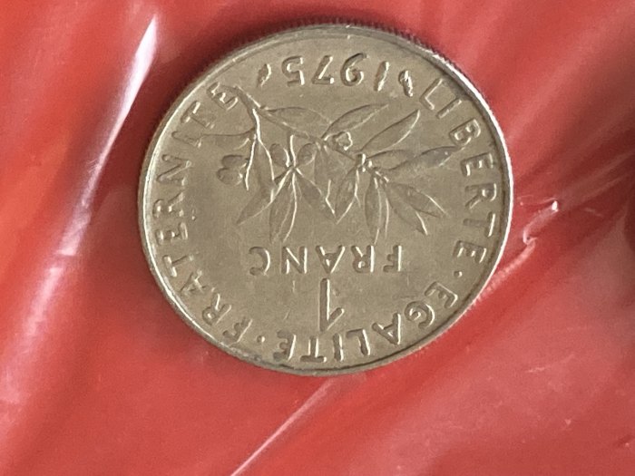  Münze Umlaufmünze Frankreich 1 Franc 1975   