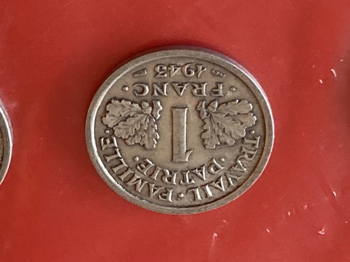  Münze Umlaufmünze Frankreich 1 Franc 1943   