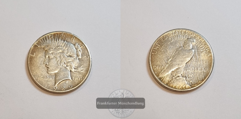  USA  1 Dollar  Peace Dollar  1926  FM-Frankfurt Feingewicht: 24,06g   