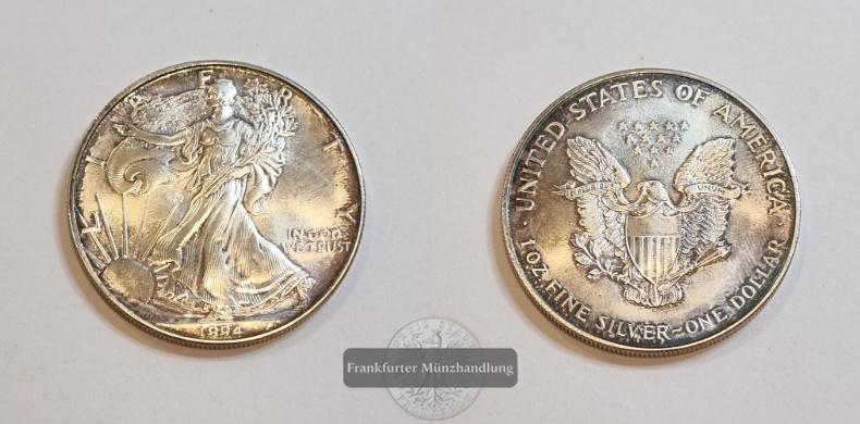  USA 1 Dollar 1994 Liberty - American Silver Eagle KM#273  FM-Frankfurt Feinsilber: 31,1g   