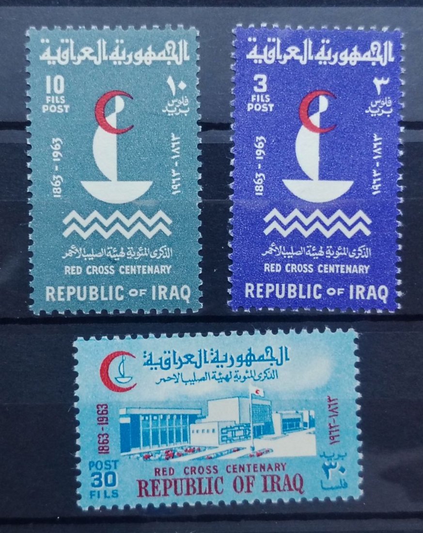  100 YEARS INTERNATIONAL RED CROSS 1963,COMPLETE SET CONSIST OF 3 STAMPS MNH.   