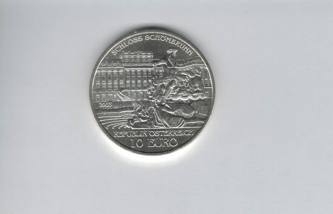  10 Euro 2003 Schloß Schönbrunn silber 925/16g fein Österreich Spittalgold9800 (4971/4   